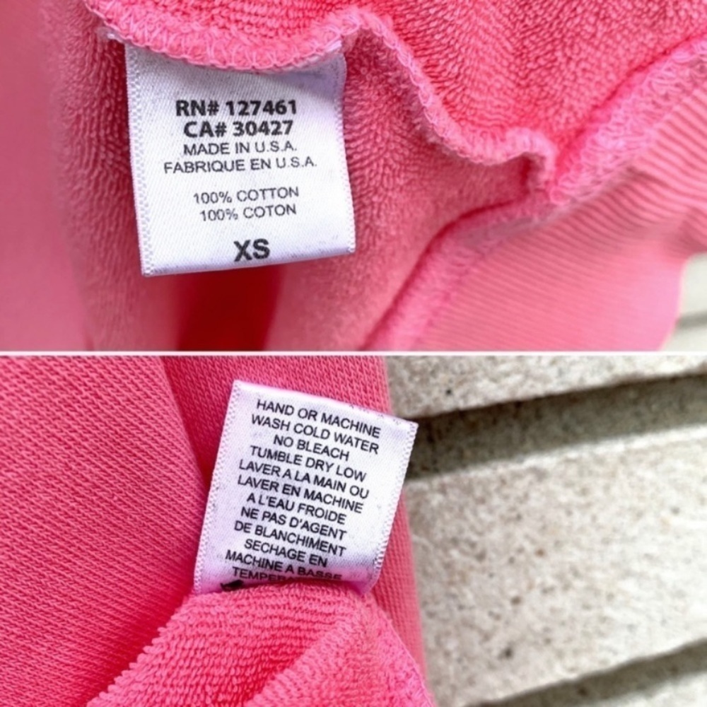 NWT Wildfox Thinking About The Gym Pink Sommers Sweatshirt XS Bubblegum Cotton - Picture 9 of 9